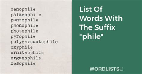 phile suffix meaning.